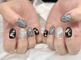 大理石ニュアンスネイル