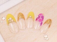 ネイルサロンフォーユー(for u)/シフォンフラワー♪￥６９８０