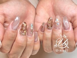 ヒョウ柄×マグネットネイル