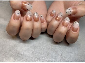 エンジェリック カラーズ(Angelic colors)/ダルメシアンミラーネイル