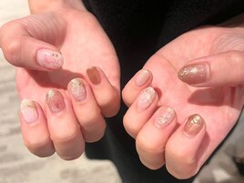 ピンクニュアンスネイル