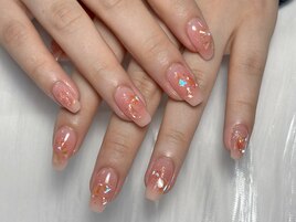 チークネイルorストーンつけ放題