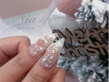 クリスマスツリー＆リースネイル