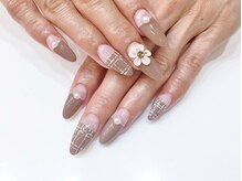 ネイルコレクション ピンク(Nail Collection Pink)/ジェル定額￥8990/３Ｄフラワー
