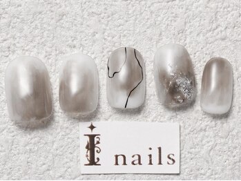 アイネイルズ 梅田店(I nails)/うねうね韓国ニュアンス￥7700