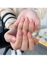 シアーオレンジネイル
