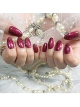 ホヌネイル(honu nail)/ワンカラー×ラメ