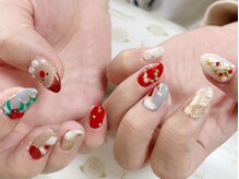 カナ ネイル(Kana nail)の雰囲気（クリスマスネイル！ゴージャスプラン￥9500パラジェル＋1000円）