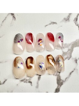 キューセブンネイルラウンジ 与野店(Q7 Nail Lounge)/5月シーズンコース　￥6500