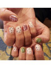 ネイルサロン リスタ(Rista)/ミラー　ショート　アニマル