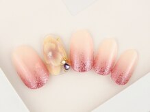 トゥー バイ エム 都立大学店/2色使いエアグラデーション+ラメ