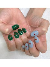 ネイルアート ジマー/ちぐはぐ60minart コース¥7980