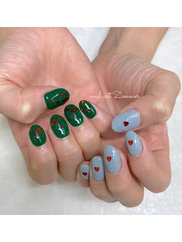 ネイルアート ジマー/ちぐはぐ60minart コース¥7980