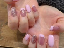 アトリエ ツメ(atelier TsuMe)/springnailピンクフレンチネイル