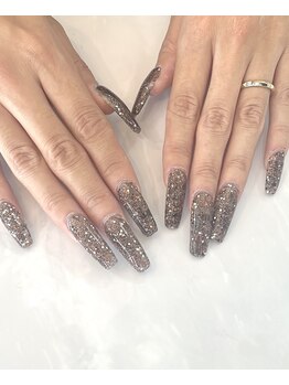 スカルプブラウンラメ