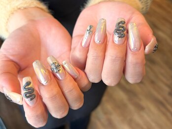 ラピス(Lapis)/蛇ネイル/干支ネイル/クロム