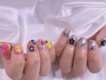 エムズ ネイルサロン(M2)/アシメトリーアートネイル