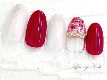 ラグジュアリーネイルズ カワグチ(Luxury Nails Kawaguchi)/ポイント*ツイードNail