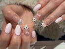 ドット×リボンネイル