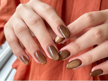 アイネイルズ 梅田店(I nails)/ブラウンマグネットカラー¥6700
