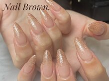 ブラウン(Brown.)/Wフラッシュ 長さだし１０本