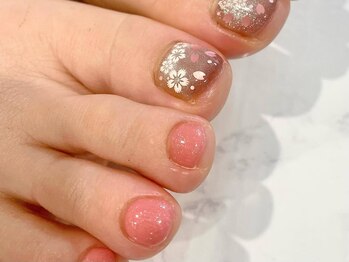アンジュネイル(Angenail)/桜フットネイル