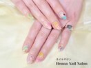  レインボーシロップネイル