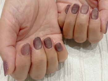 ネイルサロン スクール アンジェラ 守谷店の写真/【イオン守谷2F◎】ワンカラー/マグネットもカラー＆フォルムで印象変わる♪見てテンション上がる指先へ！