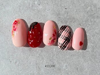 ジニーズ(JINNY'S)/¥13,200 バレンタインネイル
