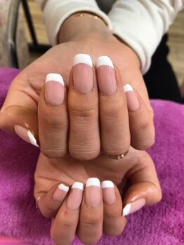 ネイルサロン パピリオ(Nail Salon papilio)/ワンカラー+フレンチ
