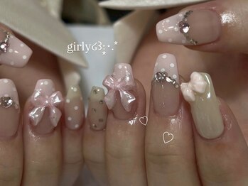 アイ ネイルズ 天神店(I nails)/girly dot ￥650０～
