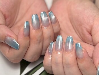 マググラデーション/淡色ネイル