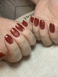 秋色マグネットネイル