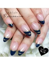 ラナンキュラス(Ranunculus)/大人☆ネイビーフレンチ！！