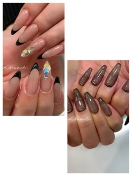 エンネイル(eN nail)の写真/【下がり爪・そり爪・チビ爪などにお悩みの方にオススメ☆】流行りのクリアフレンチなども可能♪