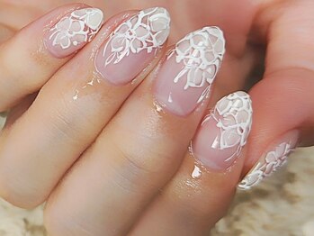 ミリ(mili)/レースの手描きアート