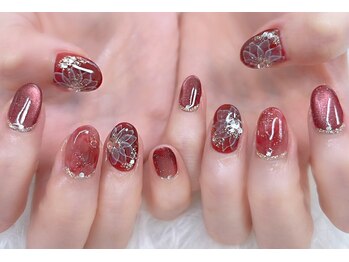 ディアリーネイル(Dearly Nail)/水彩フラワーネイル