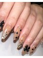 ジーナネイル 京都駅前(Zina nail) ハートホロ×ヌーディーカラー