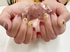 ひまわりネイル☆フレンチ