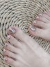 【人気☆フット】流行りのミラーネイル ¥6500（フットバス付き）