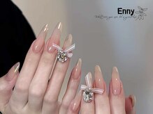 エニー 吉祥寺駅前店(Enny)/ミラーフレンチネイル×リボン