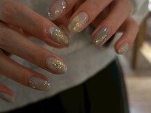 and &nbsp;w/Laque mini/＊金箔クリアニュアンスネイル＊