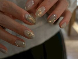 ＊金箔クリアニュアンスネイル＊