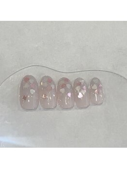 ハートグラデーションネイル