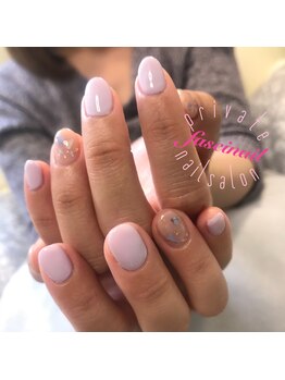 シェル×金箔ネイル