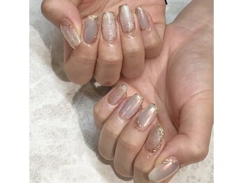 ダイガクドオリ美容室 ネイル(NAIL)/オーロラ×ミラーデザイン