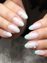 レディグリッター(Lady glitter)/ミントグリーングラデ