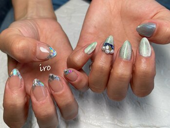 イロ ネイルサロン(iro)/オリオンマグ×ガラスフレンチ