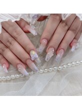 リンドネイル バイ モカ アンド ララ(Lind nail by moca and LaLa)/リボンネイル