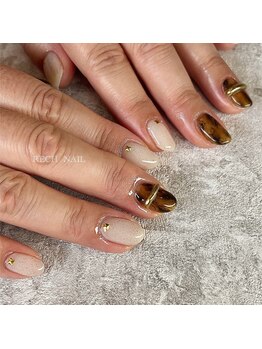 レッシュネイル サロンアンドスクール(RECH NAIL salon&school)/秋の定番☆べっ甲ネイル